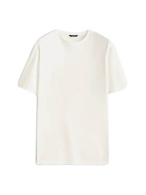 Хлопковая футболка с коротким рукавом Massimo Dutti бежевая