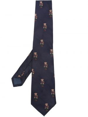 Jedwabny krawat Polo Ralph Lauren niebieski