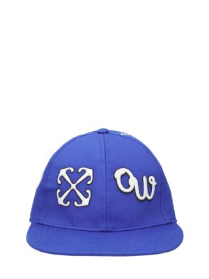 Cappello con visiera di cotone Off-white blu