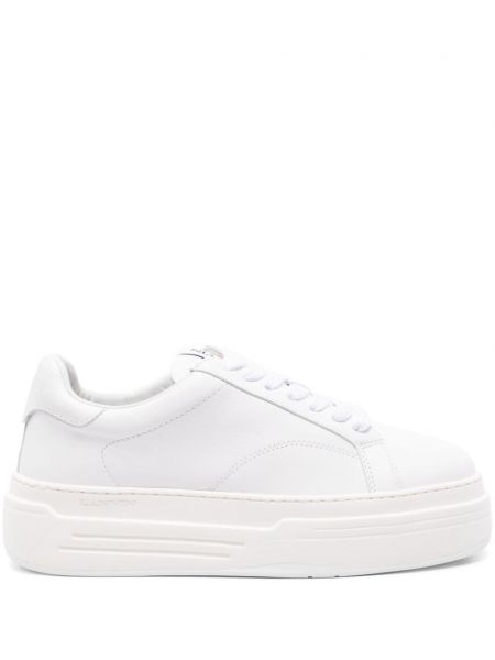 Baskets en cuir Lanvin blanc