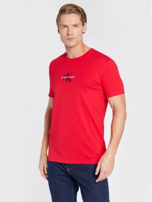 Тениска Calvin Klein Jeans червено