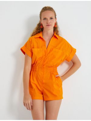 Комбинезон с коротким рукавом с карманами Koton оранжевый