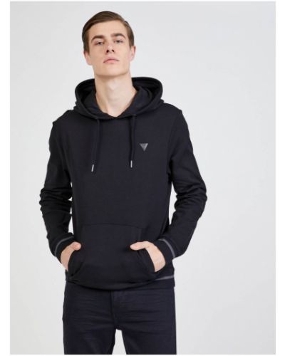 Kapucnis pulóver Guess - Fekete