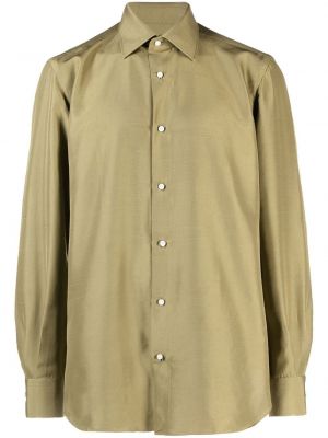 Pūkinė šilkinė marškiniai Giuliva Heritage žalia