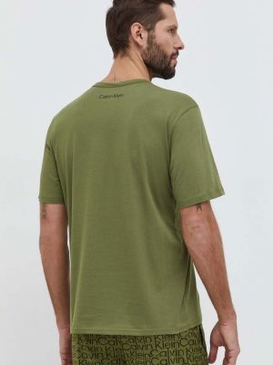 Pamut pizsama Calvin Klein Underwear zöld