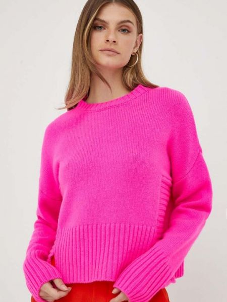 Шерстяной свитер Pinko розовый