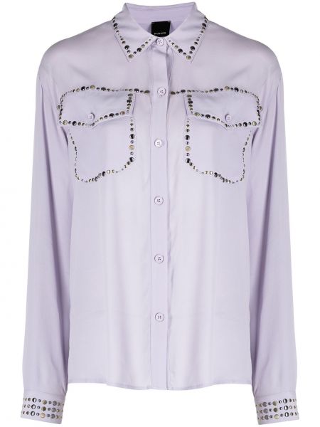 Camisa con apliques Pinko violeta