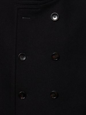 Μάλλινο παλτό Tom Ford μαύρο