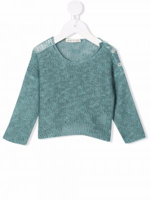 Maglione con scollo tondo Babe And Tess blu