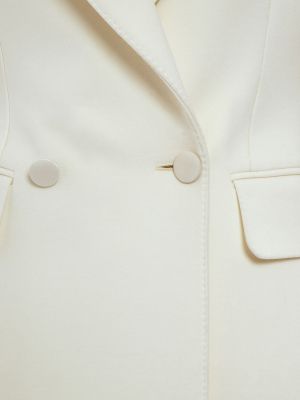Vlněný kabát Dolce & Gabbana bílý