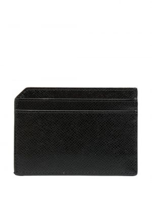 Kožená peněženka s potiskem Saint Laurent černá