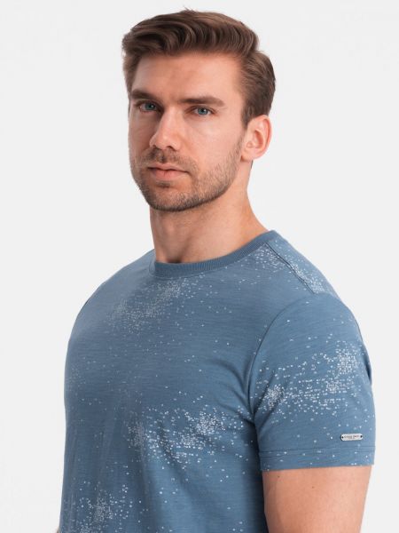 Тениска с принт Ombre синьо
