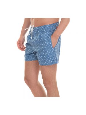 Pantalones cortos con lunares Kiton azul