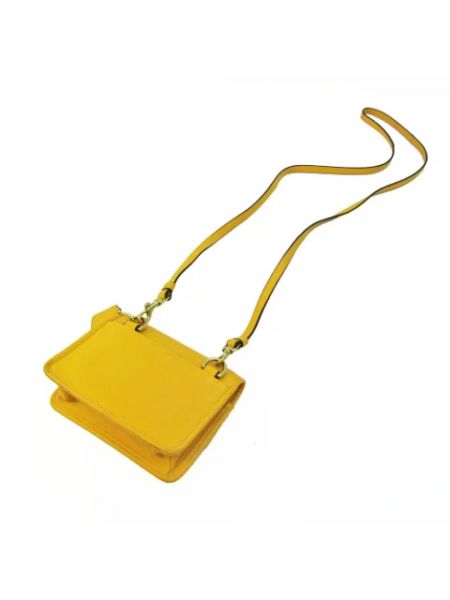 Mini bolso de cuero Coach Pre-owned amarillo