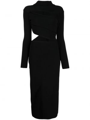 Midi ruha Boyarovskaya fekete