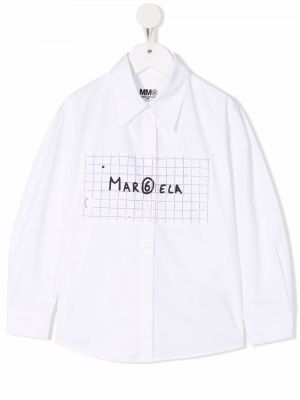 Trykt skjorte for jenter Mm6 Maison Margiela Kids hvit