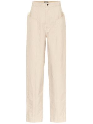 Бавовняні брюки на шпильці Isabel Marant, білі