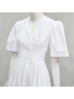 Vestido de algodón Alexander Mcqueen Pre-owned blanco