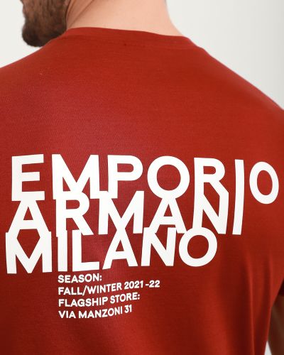 Футболка Emporio Armani, бордова