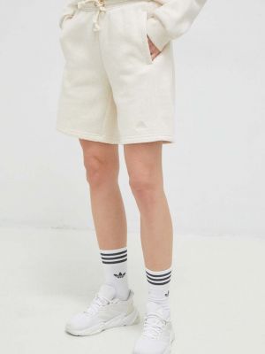 Melange magas derekú rövidnadrág Adidas bézs