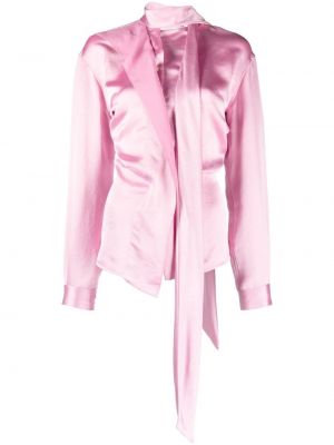 Асиметричен шал Victoria Beckham розово
