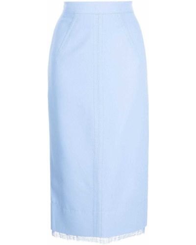 Falda de tubo ajustada de encaje Nº21 azul