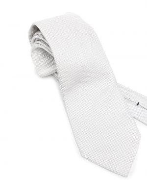 Jedwabny krawat Tom Ford srebrny