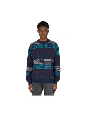 Dzianinowy sweter Rassvet niebieski
