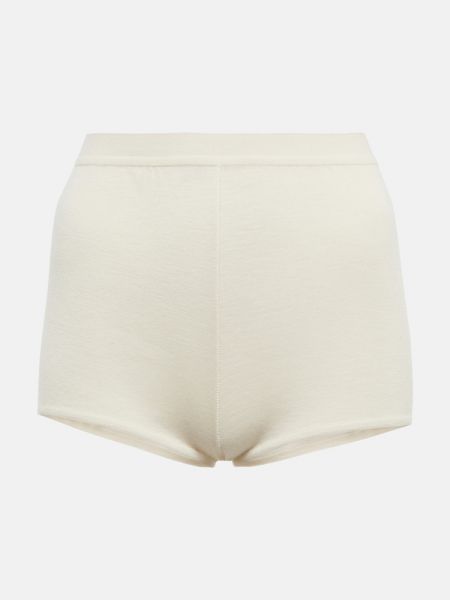 Jersey svilene kratke hlače iz kašmirja Loro Piana bela