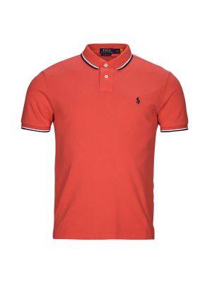 Hálós rövid ujjú pólóing Polo Ralph Lauren piros