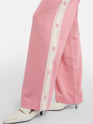 Φλοράλ αθλητικό παντελόνι σε φαρδιά γραμμή Kenzo ροζ