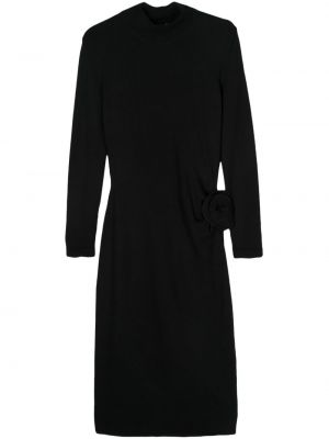 Φλοράλ φόρεμα Magda Butrym μαύρο