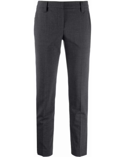 Pantalones de cintura baja Brunello Cucinelli gris