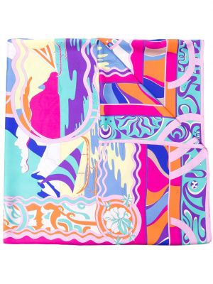 Pañuelo con estampado con estampado abstracto Emilio Pucci rosa