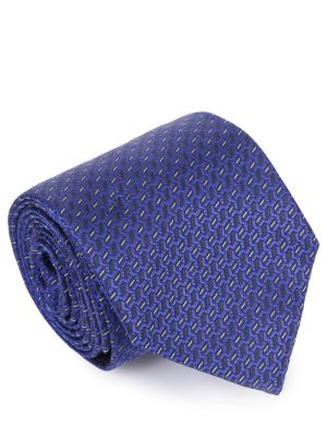 Шелковый галстук с принтом Canali синий