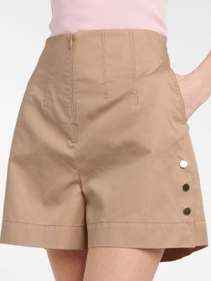 Shorts taille haute en coton Dorothee Schumacher beige
