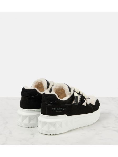 Deri sneaker Valentino Garavani siyah