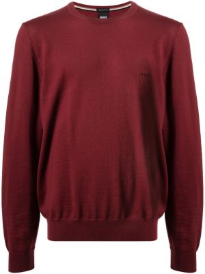 Pull brodé Boss rouge