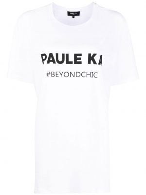T-shirt con stampa oversize Paule Ka bianco