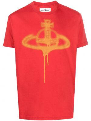 Raštuotas marškinėliai Vivienne Westwood raudona