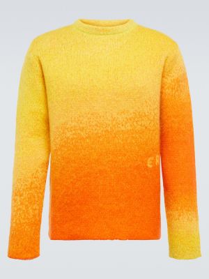 Пуловер с градиентным принтом от мохер Erl оранжево