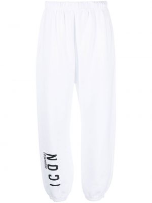 Spodnie sportowe z dżerseju Dsquared2 białe