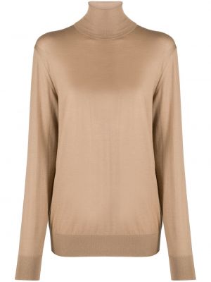 Jersey de punto de cuello vuelto de tela jersey Dolce & Gabbana marrón
