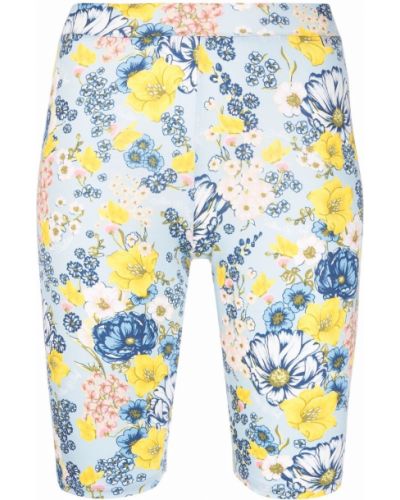 Pantalones culotte de flores con estampado Viktor & Rolf azul