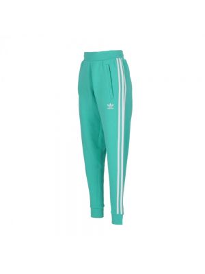 Spodnie sportowe w paski Adidas zielone