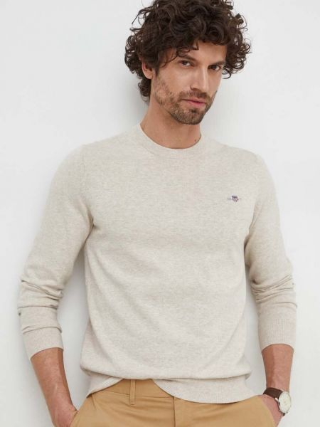 Beżowy sweter bawełniany Gant