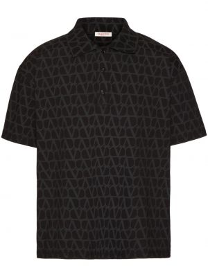 T-shirt aus baumwoll Valentino Garavani schwarz