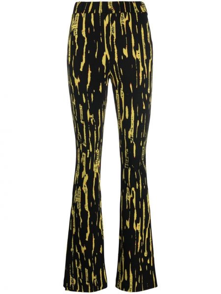 Pantaloni a vita alta baggy in tessuto jacquard Ambush giallo