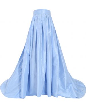 Шелковая юбка макси Carolina Herrera, голубая