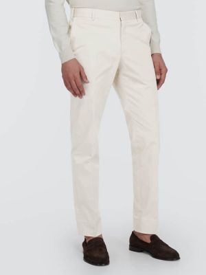 Pantalon chino en coton Brioni beige